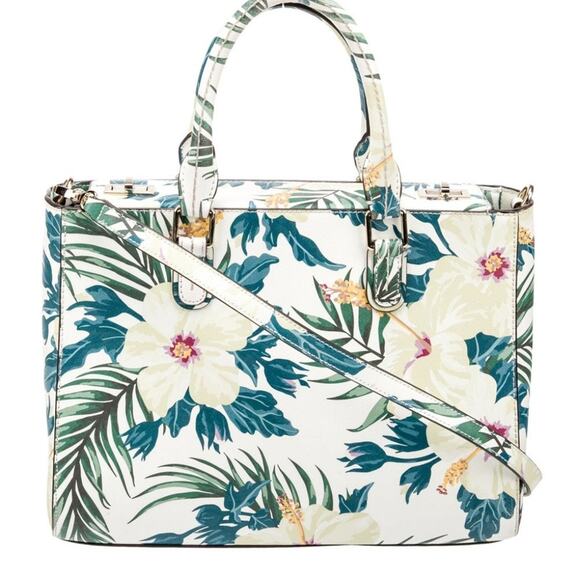 RARE Henri Bendel Floral Print leather tote bag - Picture 2 of 15